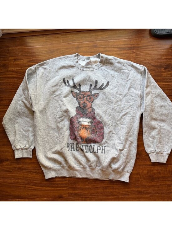 Gildan Other - Gildan Brewdolph Heavy Blend XL Gray Sweatshirt